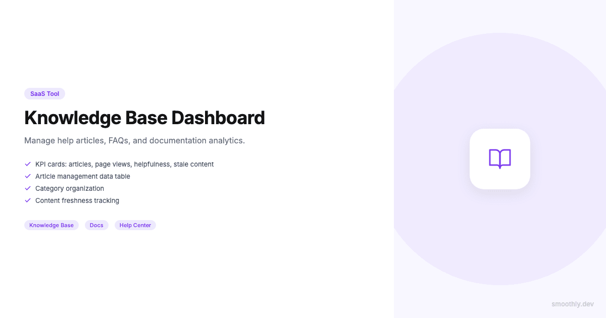 Knowledge Base Dashboard